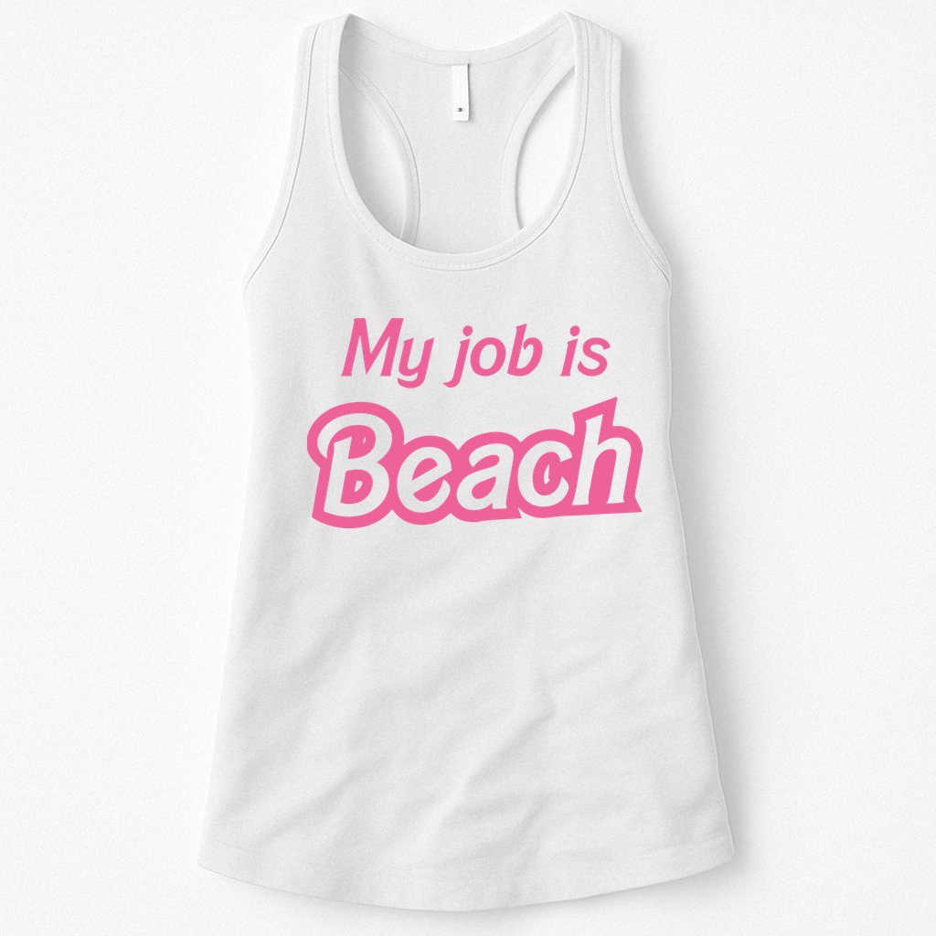 My Job Is Beach Womens Tank Top