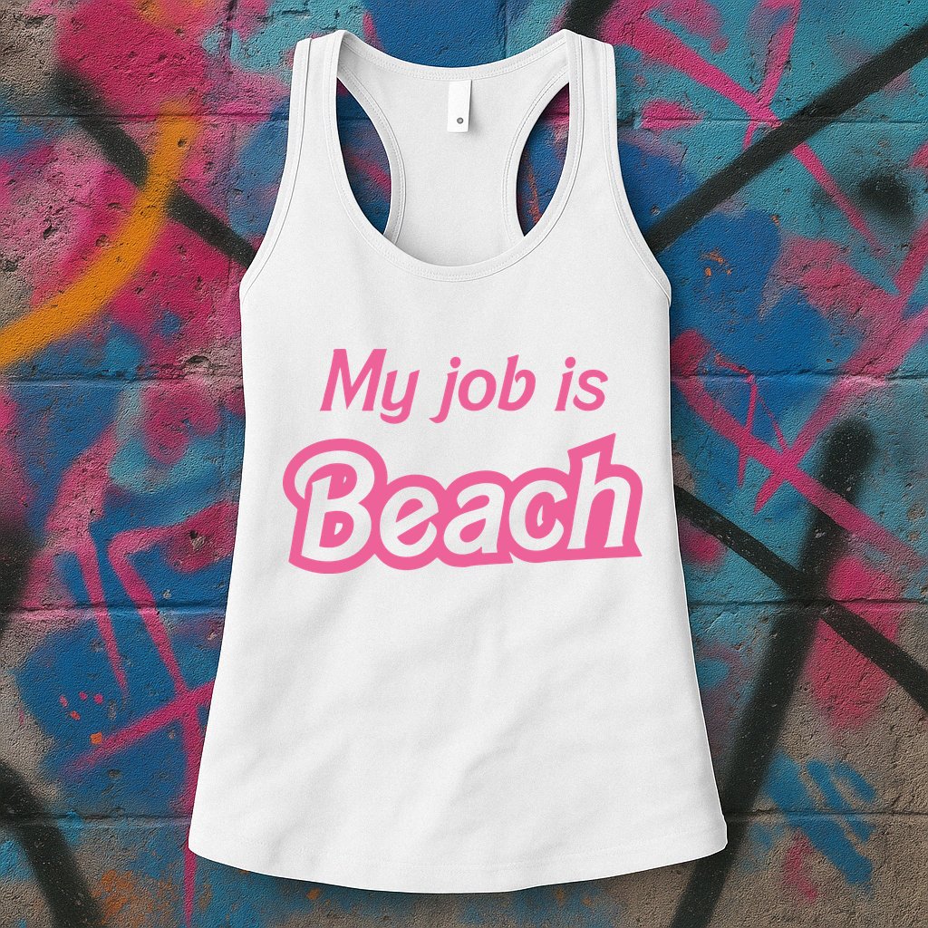 My Job Is Beach Womens Tank Top