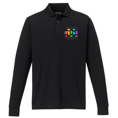 My Job Is All Rainbows & Butterflies Lab Tech Phlebotomist Performance Long Sleeve Polo