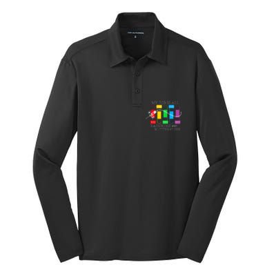 My Job Is All Rainbows & Butterflies Lab Tech Phlebotomist Silk Touch Performance Long Sleeve Polo