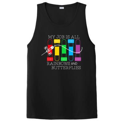 My Job Is All Rainbows & Butterflies Lab Tech Phlebotomist PosiCharge Competitor Tank