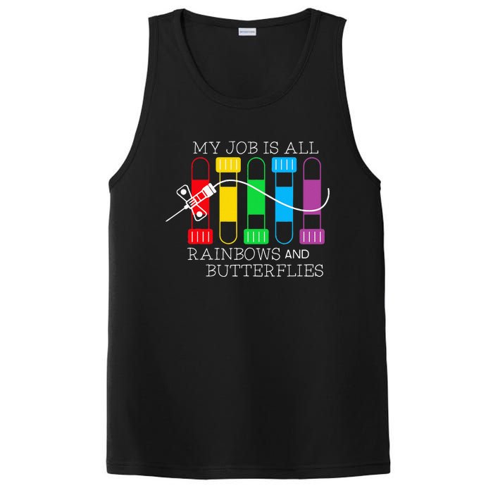 My Job Is All Rainbows & Butterflies Lab Tech Phlebotomist PosiCharge Competitor Tank