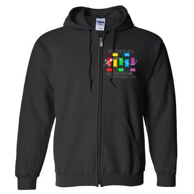 My Job Is All Rainbows & Butterflies Lab Tech Phlebotomist Full Zip Hoodie