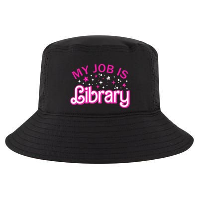 My Job Is A Library Retro Style Reading Books Librarian Cool Comfort Performance Bucket Hat