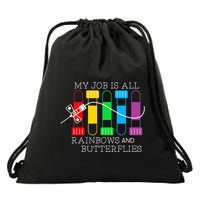 My Job Is All Rainbows & Butterflies Lab Tech Phlebotomist Drawstring Bag