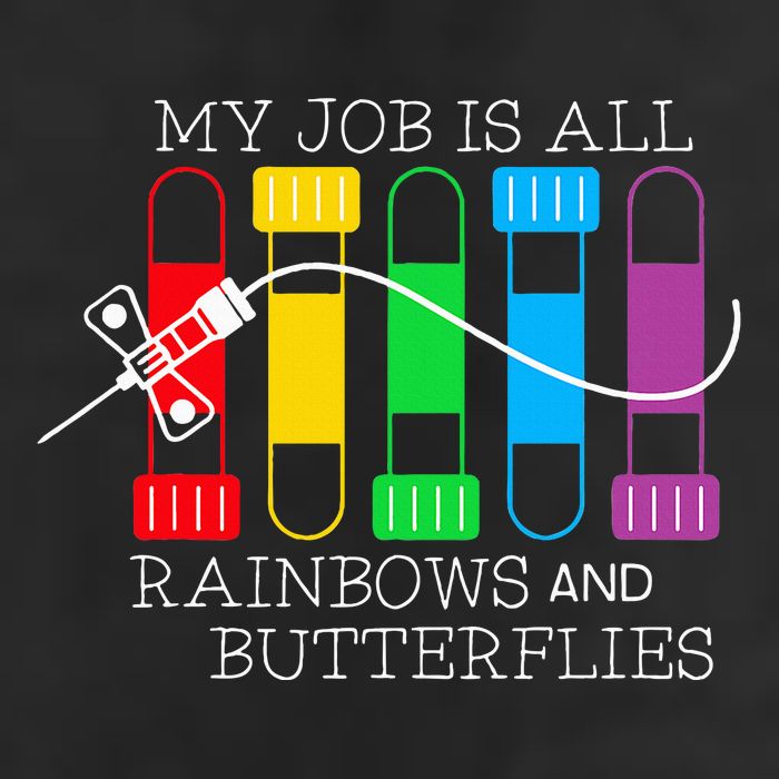 My Job Is All Rainbows & Butterflies Lab Tech Phlebotomist Trucker Hat