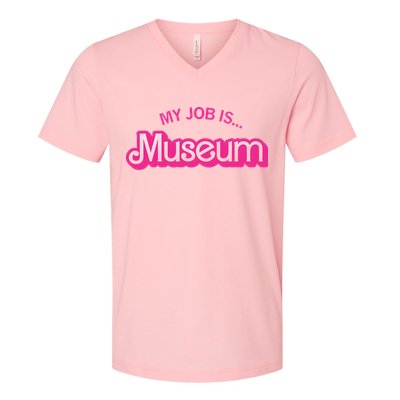 My Job Is Museum V-Neck T-Shirt