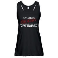 My Job Is Top Secret Funny Occupation Sarcastic Joke Humor Ladies Essential Flowy Tank