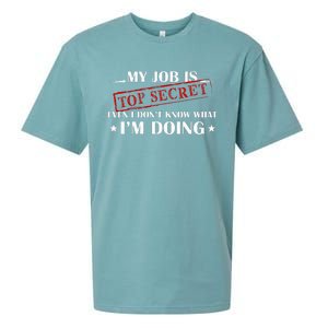 My Job Is Top Secret Funny Occupation Sarcastic Joke Humor Sueded Cloud Jersey T-Shirt