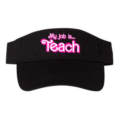 My Job Is Teach Pink Valucap Bio-Washed Visor