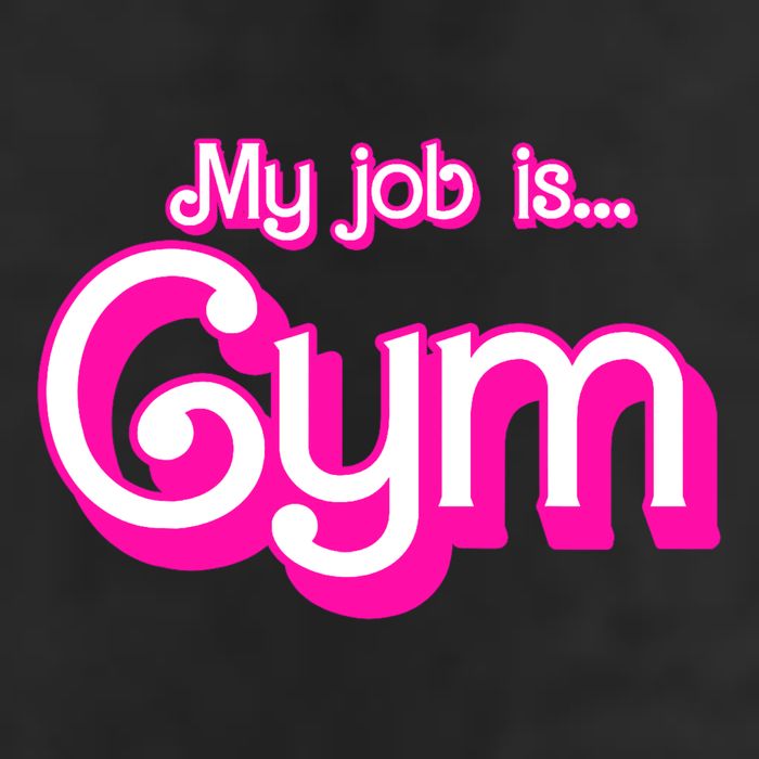 My Job Is Gym Pink Retro Funny Gymer Gymnastics Adult Drive Performance Visor