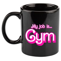 My Job Is Gym Pink Retro Funny Gymer Gymnastics 11oz C Handle Ceramic Mug