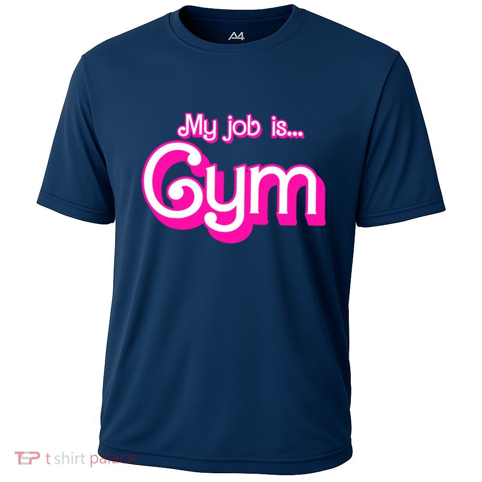 My Job Is Gym Pink Retro Funny Gymer Gymnastics Performance Shirt