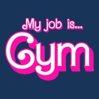 My Job Is Gym Pink Retro Funny Gymer Gymnastics Zip Tote Bag