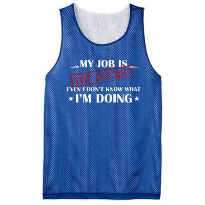 My Job Is Top Secret Mesh Reversible Basketball Jersey Tank