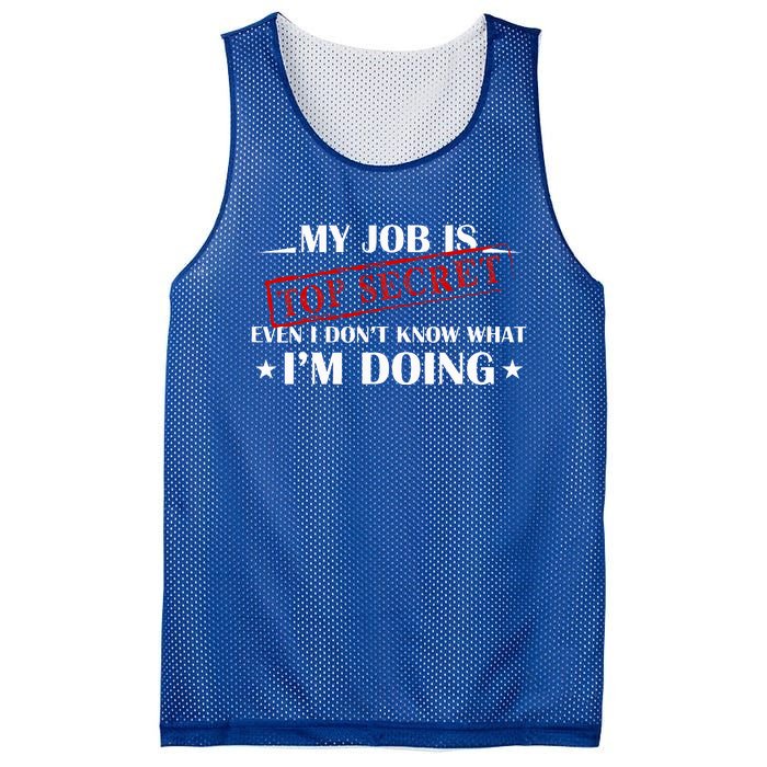 My Job Is Top Secret Mesh Reversible Basketball Jersey Tank