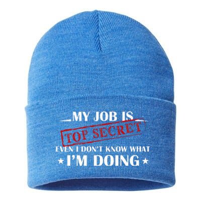 My Job Is Top Secret Sustainable Knit Beanie