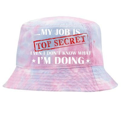 My Job Is Top Secret Tie-Dyed Bucket Hat