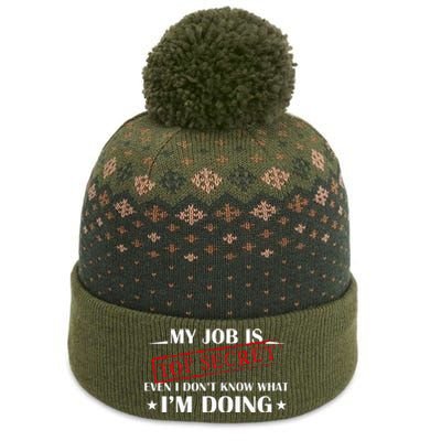 My Job Is Top Secret The Baniff Cuffed Pom Beanie