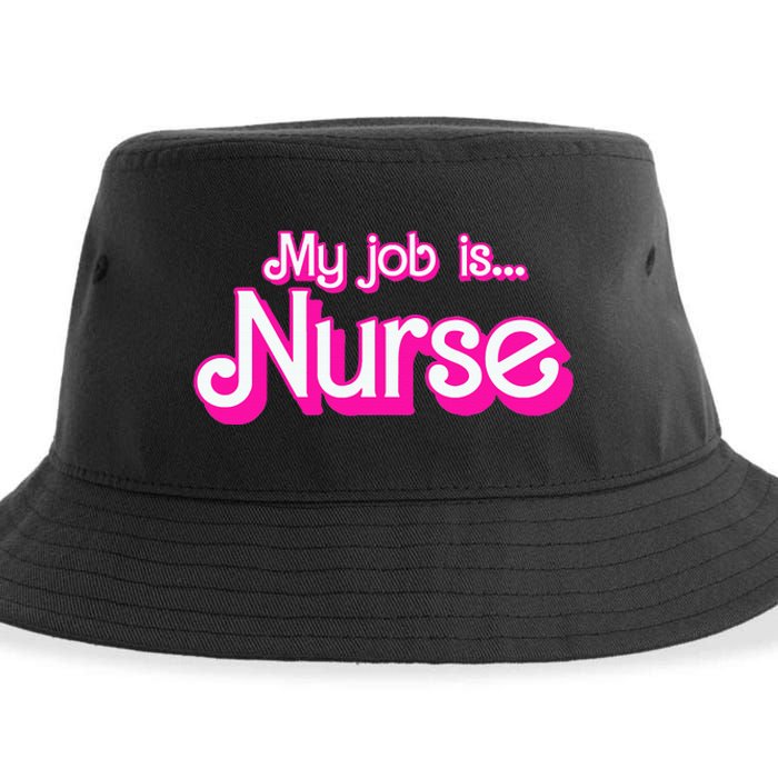 My Job Is Nurse Sustainable Bucket Hat