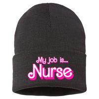 My Job Is Nurse Sustainable Knit Beanie