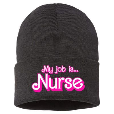 My Job Is Nurse Sustainable Knit Beanie