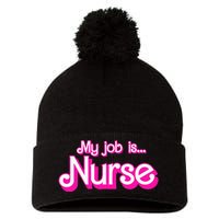 My Job Is Nurse Pom Pom 12in Knit Beanie