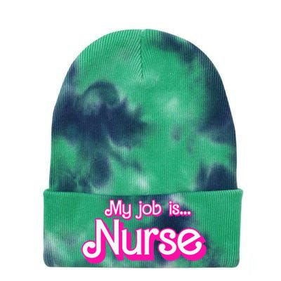 My Job Is Nurse Tie Dye 12in Knit Beanie