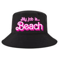 My Job Is Beach Pink Retro Funny Beach Lover Cool Comfort Performance Bucket Hat