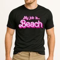 My Job Is Beach Pink Retro Funny Beach Lover Cooling Performance Crew T-Shirt