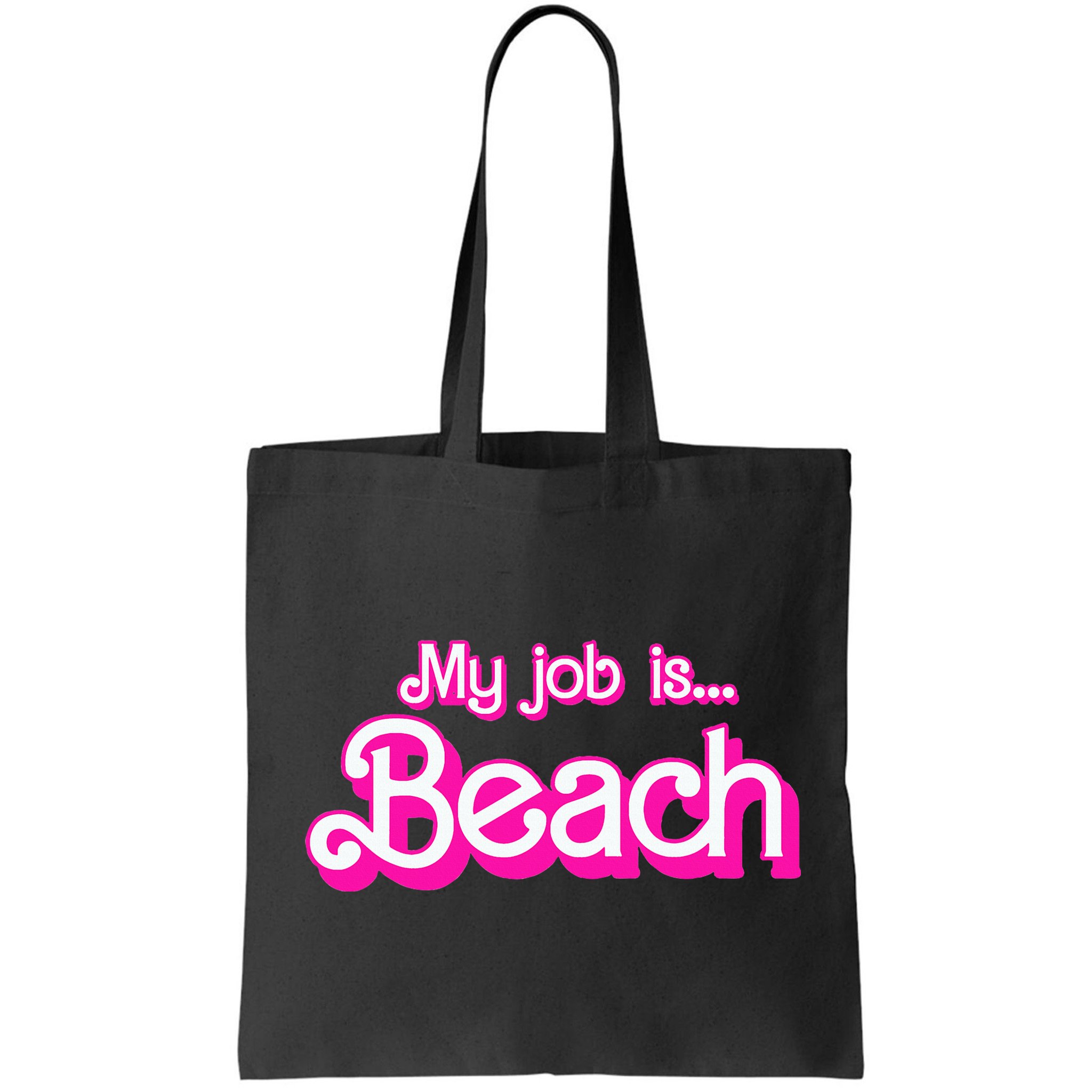 My Job Is Beach Pink Retro Funny Beach Lover Bag