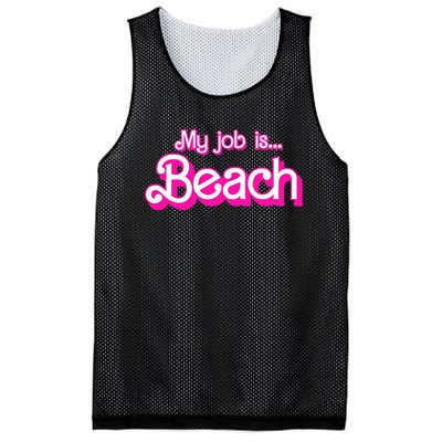 My Job Is Beach Retro Mesh Reversible Basketball Jersey Tank