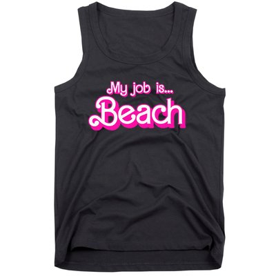 My Job Is Beach Retro Tank Top