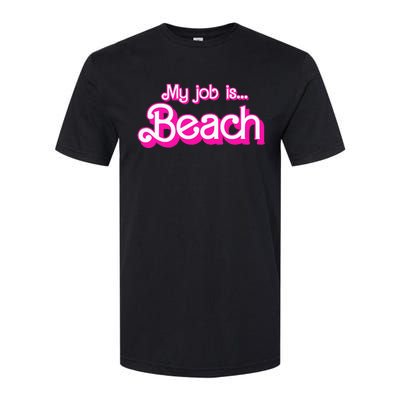 My Job Is Beach Retro Softstyle CVC T-Shirt