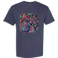 Magic Jar Lily Flower Paisley Garden Premium Garment-Dyed Heavyweight T-Shirt