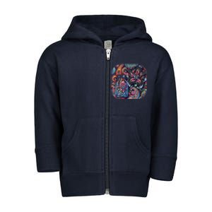 Magic Jar Lily Flower Paisley Garden Premium Toddler Zip Fleece Hoodie