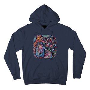 Magic Jar Lily Flower Paisley Garden Premium Hoodie