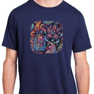 Magic Jar Lily Flower Paisley Garden Premium Adult ChromaSoft Performance T-Shirt