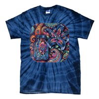 Magic Jar Lily Flower Paisley Garden Premium Tie-Dye T-Shirt