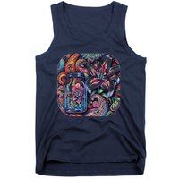 Magic Jar Lily Flower Paisley Garden Premium Tank Top