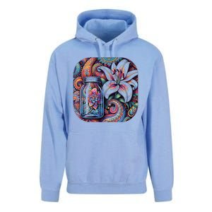 Magic Jar Lily Flower Paisley Garden Premium Unisex Surf Hoodie