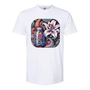 Magic Jar Lily Flower Paisley Garden Premium Softstyle CVC T-Shirt