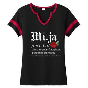 Mi Ja Mee Ha Like A Regular Daughter Per Mas Chingona Ladies Halftime Notch Neck Tee