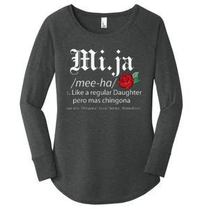 Mi Ja Mee Ha Like A Regular Daughter Per Mas Chingona Women's Perfect Tri Tunic Long Sleeve Shirt