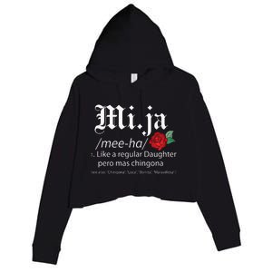 Mi Ja Mee Ha Like A Regular Daughter Per Mas Chingona Crop Fleece Hoodie