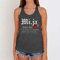 Mi Ja Mee Ha Like A Regular Daughter Per Mas Chingona Women's Knotted Racerback Tank