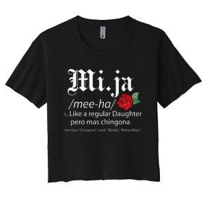 Mi Ja Mee Ha Like A Regular Daughter Per Mas Chingona Women's Crop Top Tee