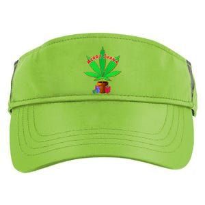 Merry Juana Marijuana Weed Mj Cannabis Christmas Tree Adult Drive Performance Visor