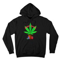 Merry Juana Marijuana Weed Mj Cannabis Christmas Tree Hoodie