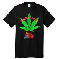 Merry Juana Marijuana Weed Mj Cannabis Christmas Tree Tall T-Shirt